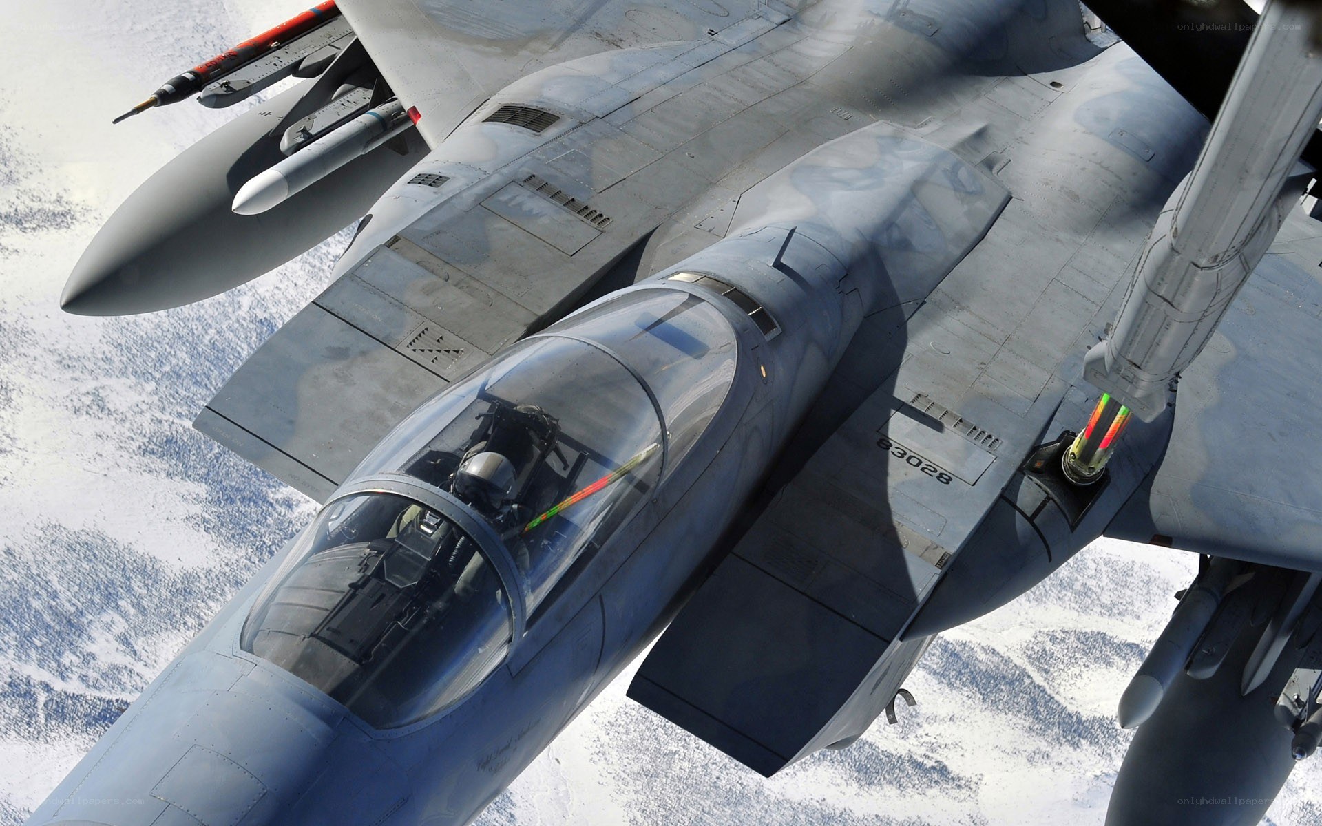 F-15 fighter jet in flight