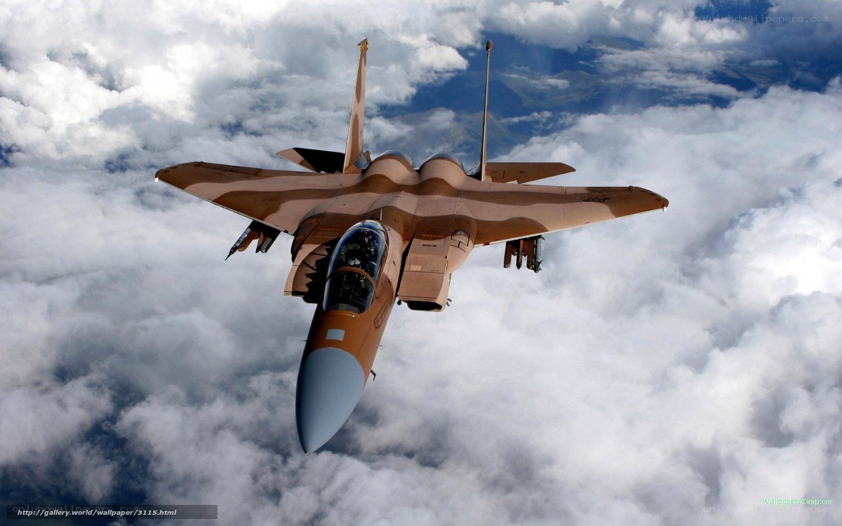 F-15 fighter jet in flight