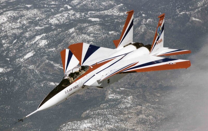 F-15 Fighter Jet — White