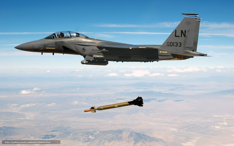 F-15E fighter jet in flight
