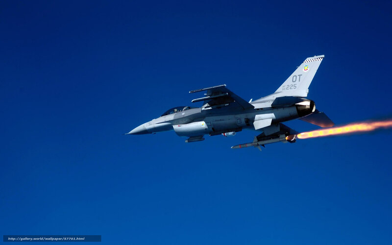 F-16 Fighter Jet — Blue, Dramatic, Afternoon