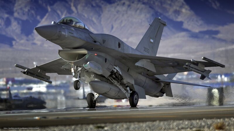 F-16 Fighter Jet — Gray, Dramatic, Afternoon, 3d Render
