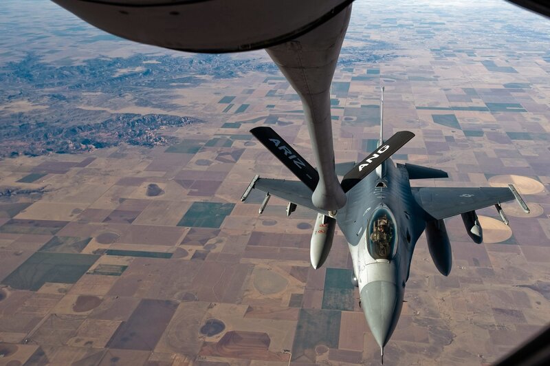 F-16 Fighter Jet — Gray, Dramatic, Afternoon, Photograph, Aircraft, Pilot, Ground
