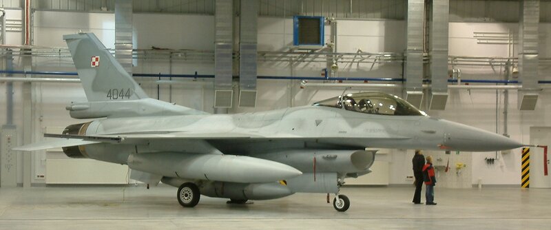 F-16 Fighter Jet — Gray, Neutral, Photograph, People