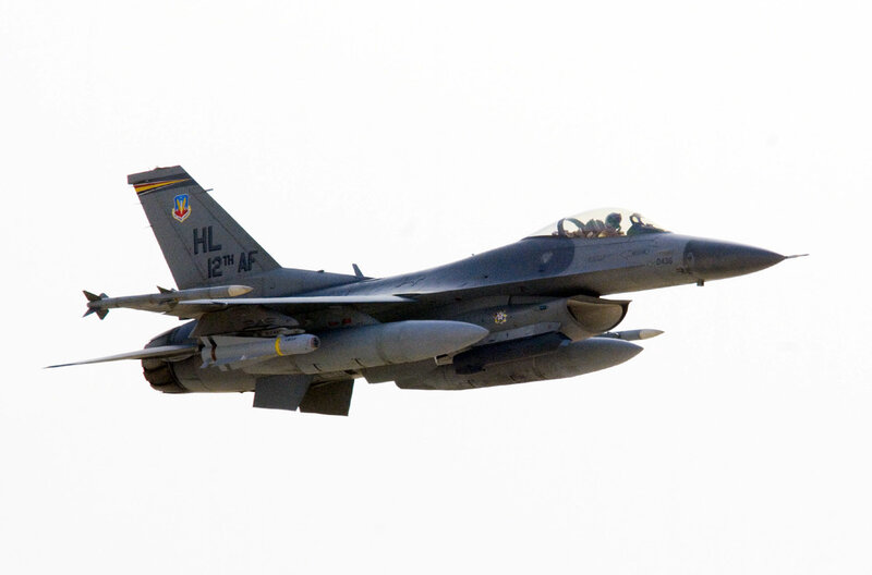 F-16 Fighter Jet — Gray, Neutral, Photograph, Pilot