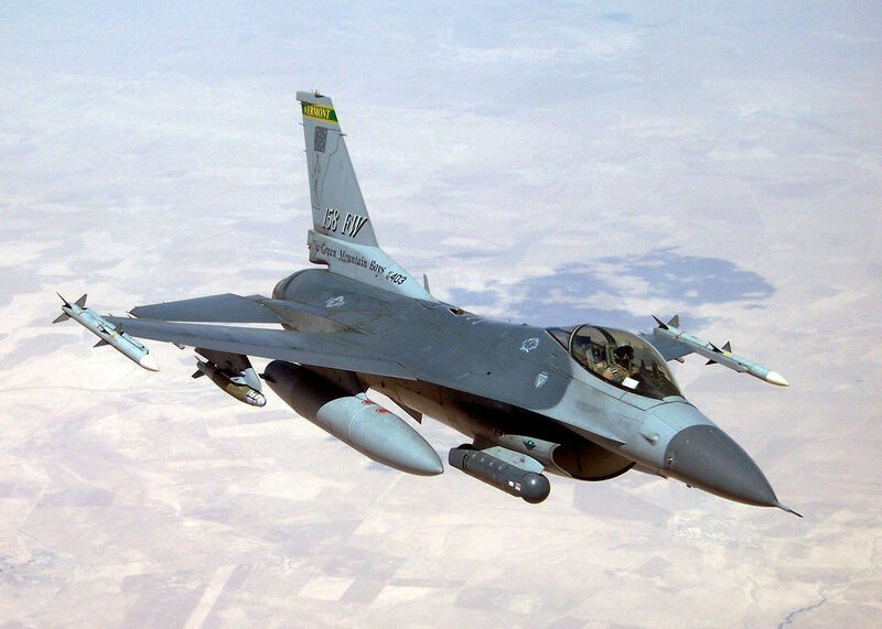 F-16 Fighter Jet — Gray