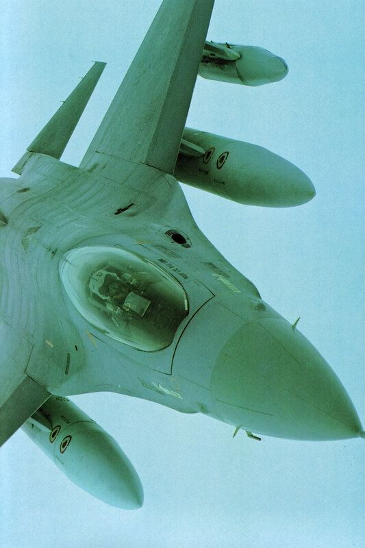 F-16 fighter jet in flight
