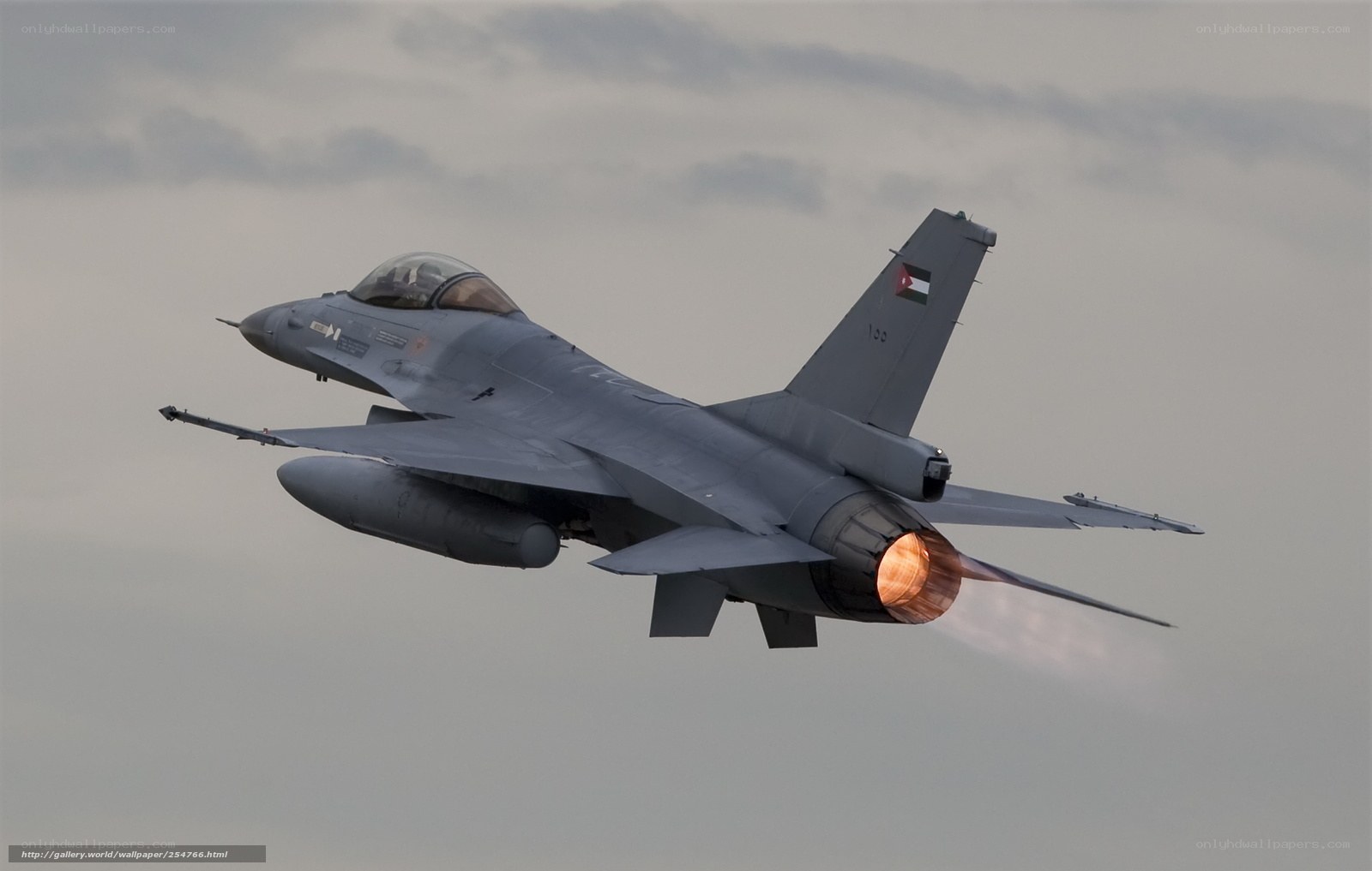 F-16 fighter jet in flight