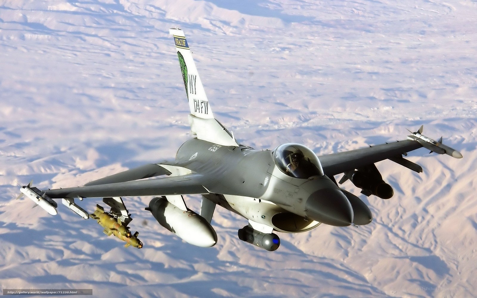 F-16 fighter jet in flight
