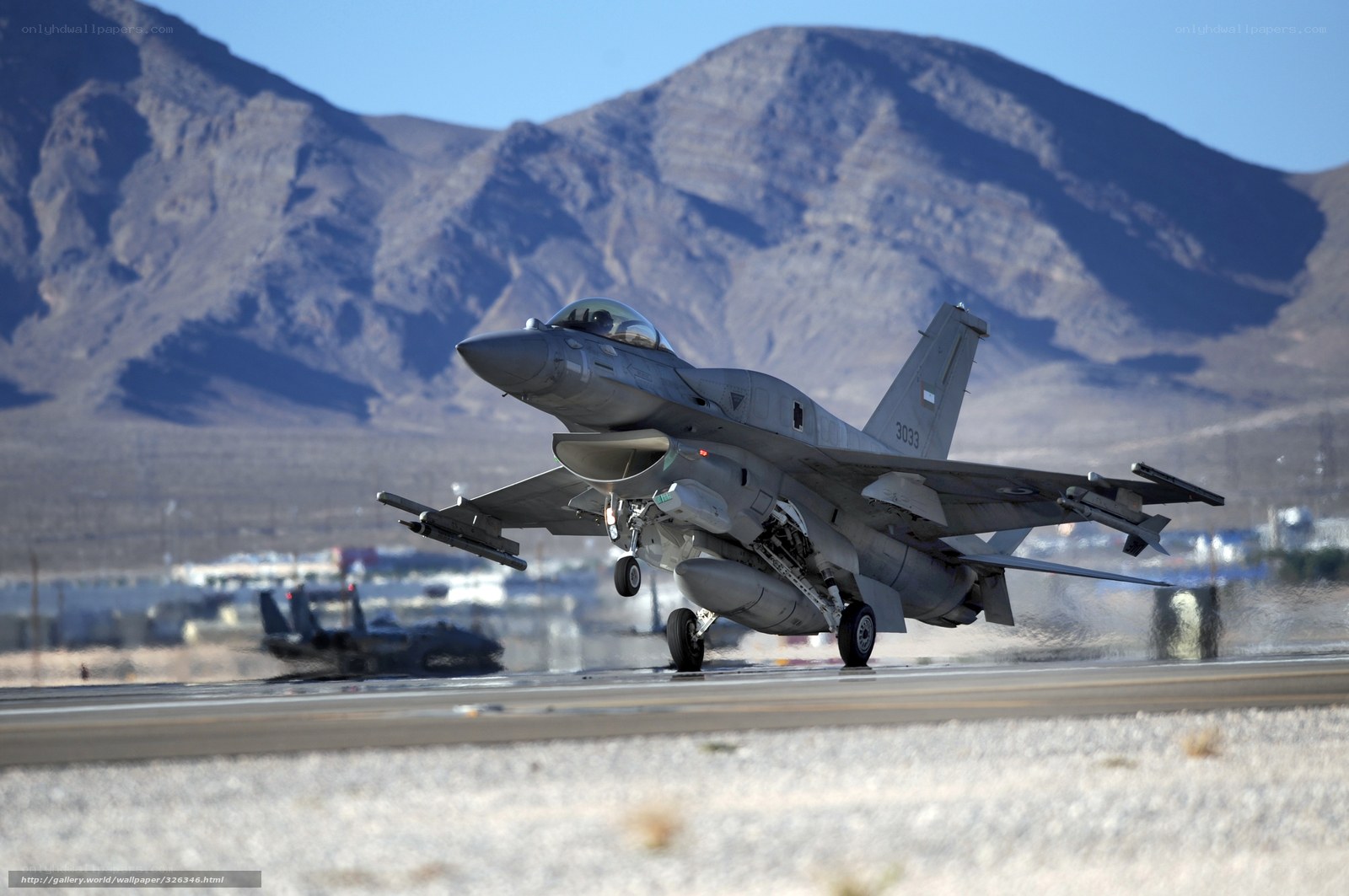 F-16 fighter jet on runway