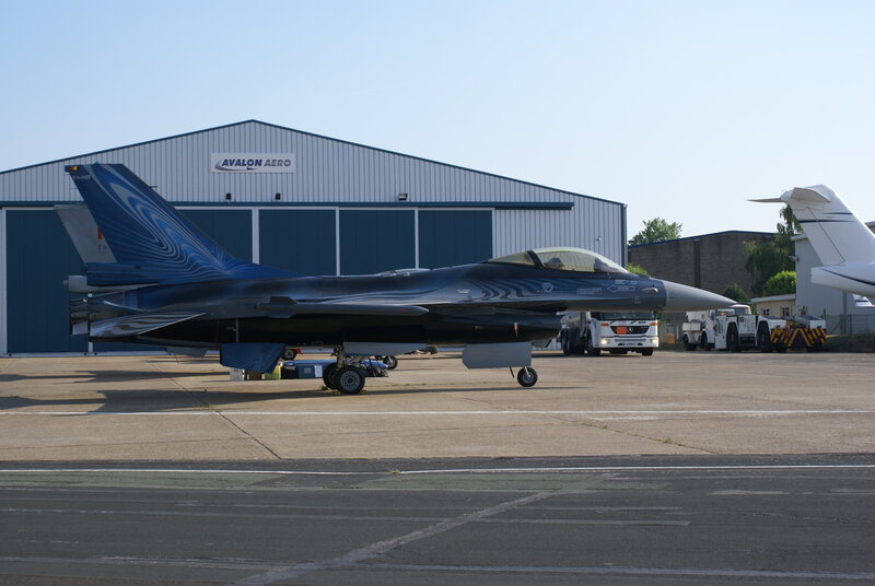 F-16 fighter jet on tarmac