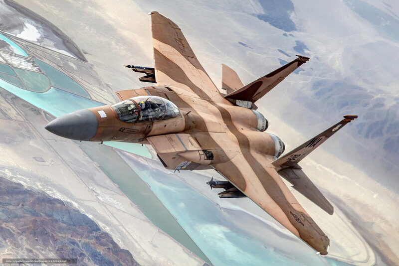 F-16 Fighter Jet — Tan, Dramatic