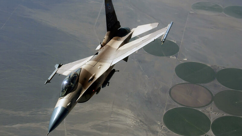 F-16 Fighter Jet — Tan