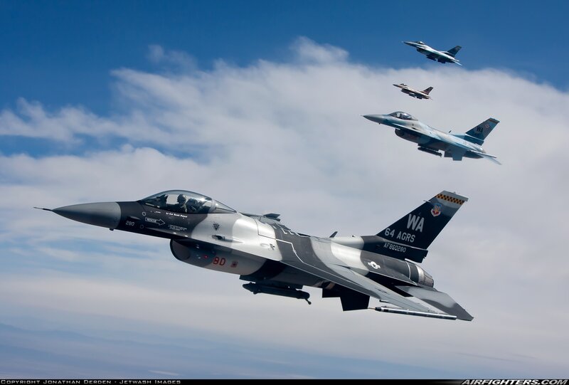 F-16 Fighter Jets — Blue