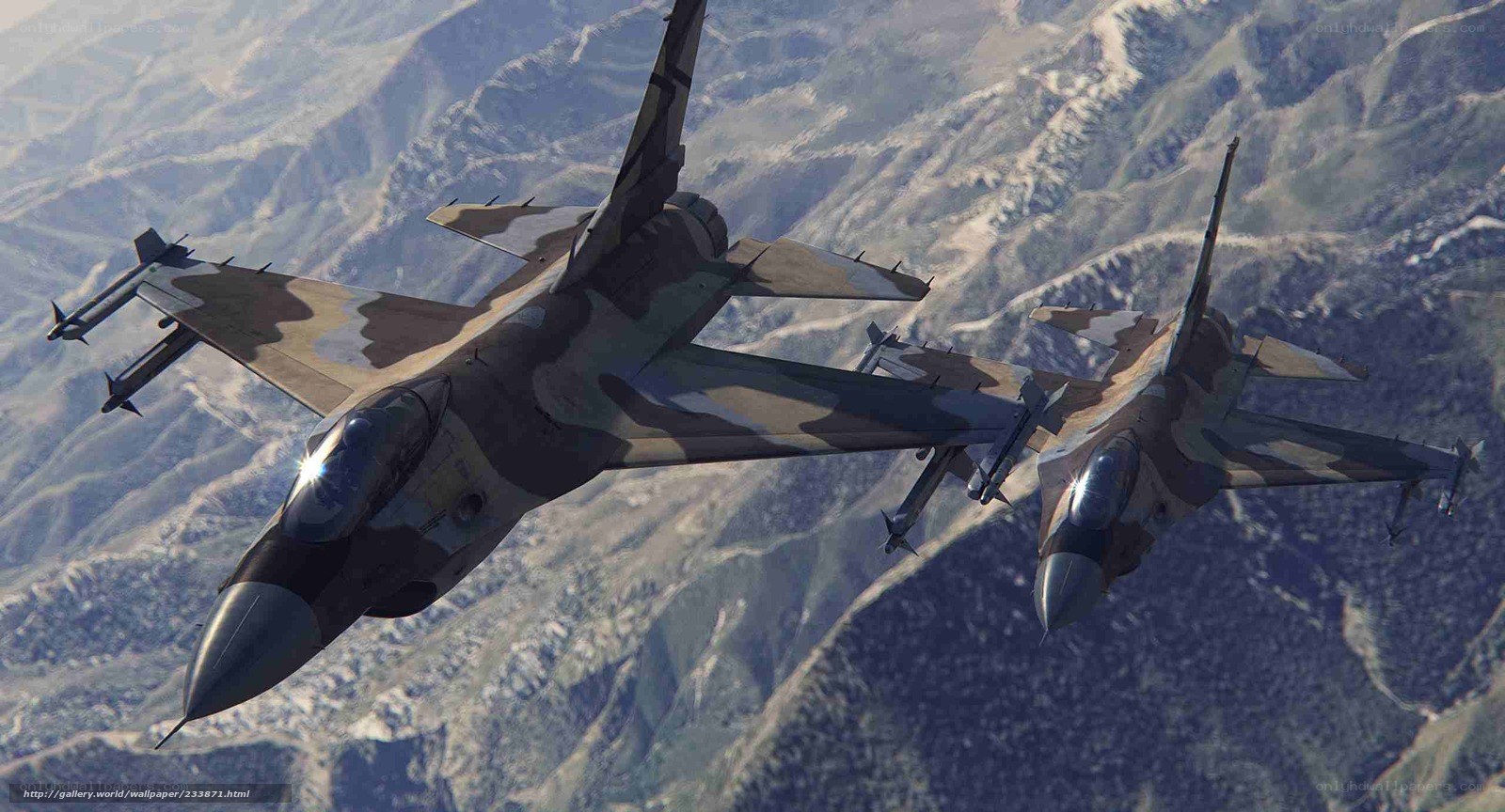 F-16 fighter jets in flight