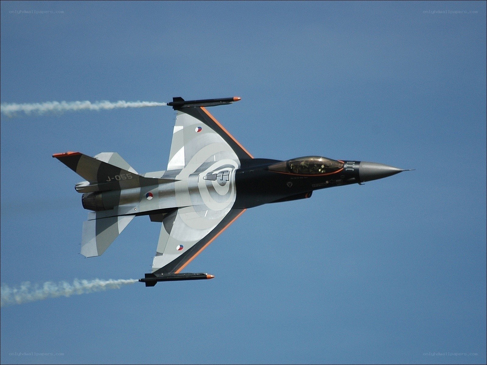 F-16 jet in flight