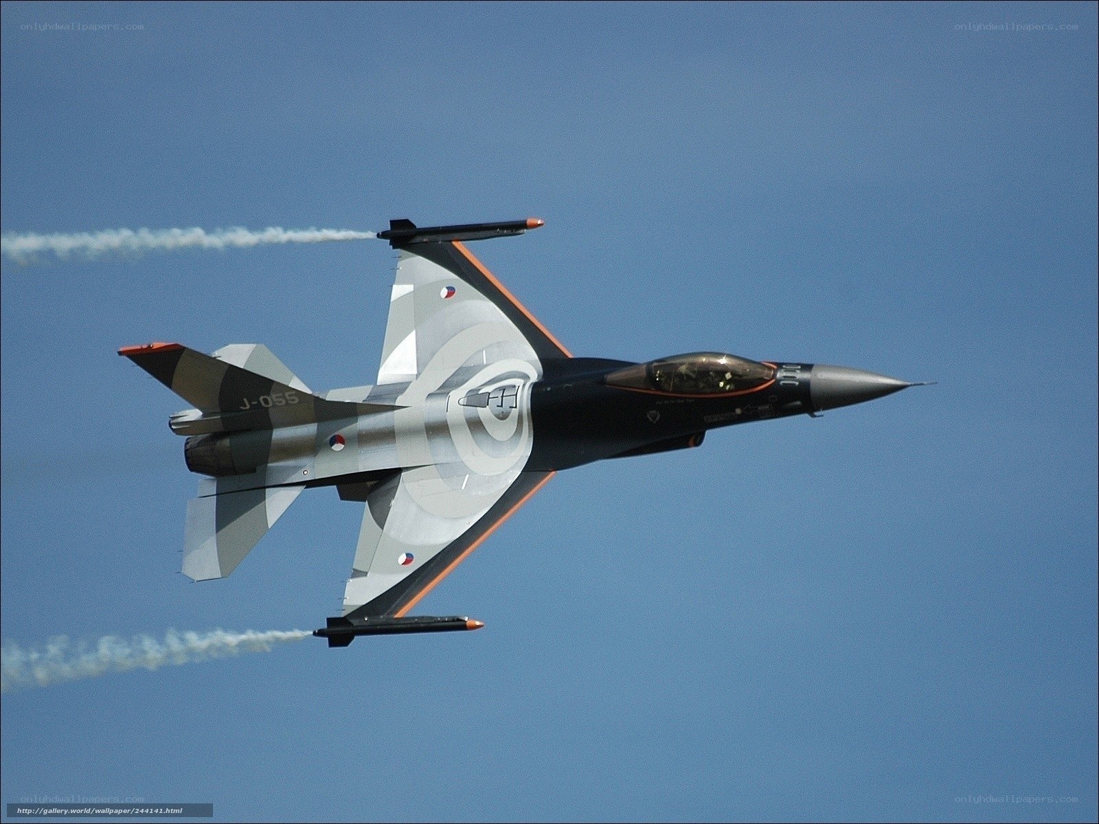 F-16 jet in flight