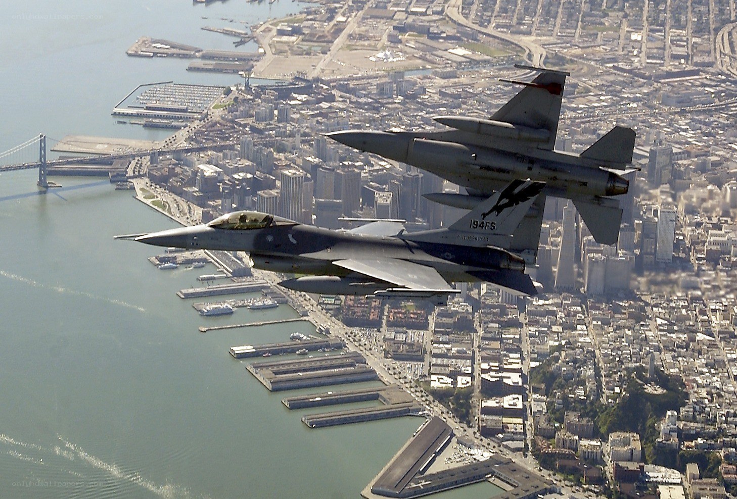 F-16 jets over San Francisco