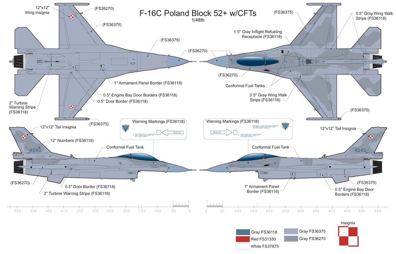 F-16C Poland Block 52+ decal sheet