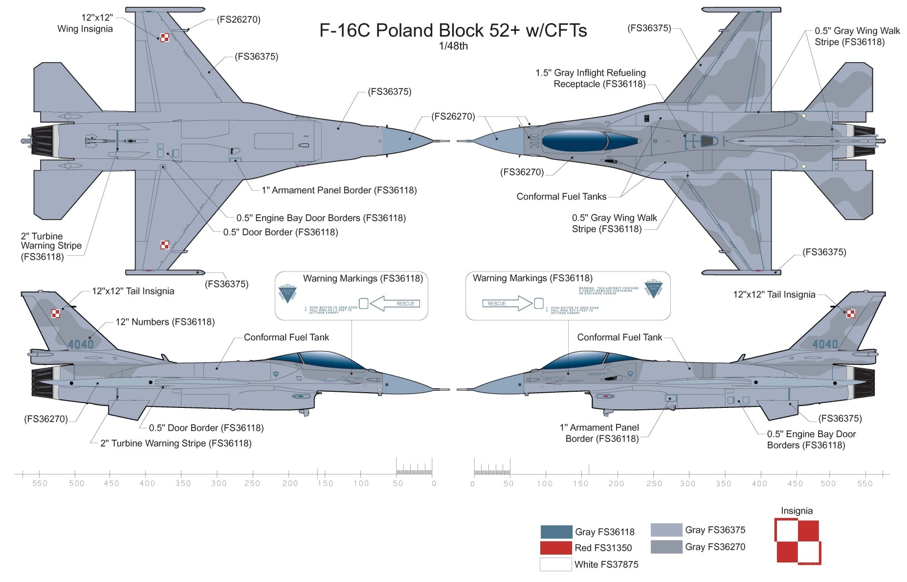 F-16C Poland Block 52+ decal sheet