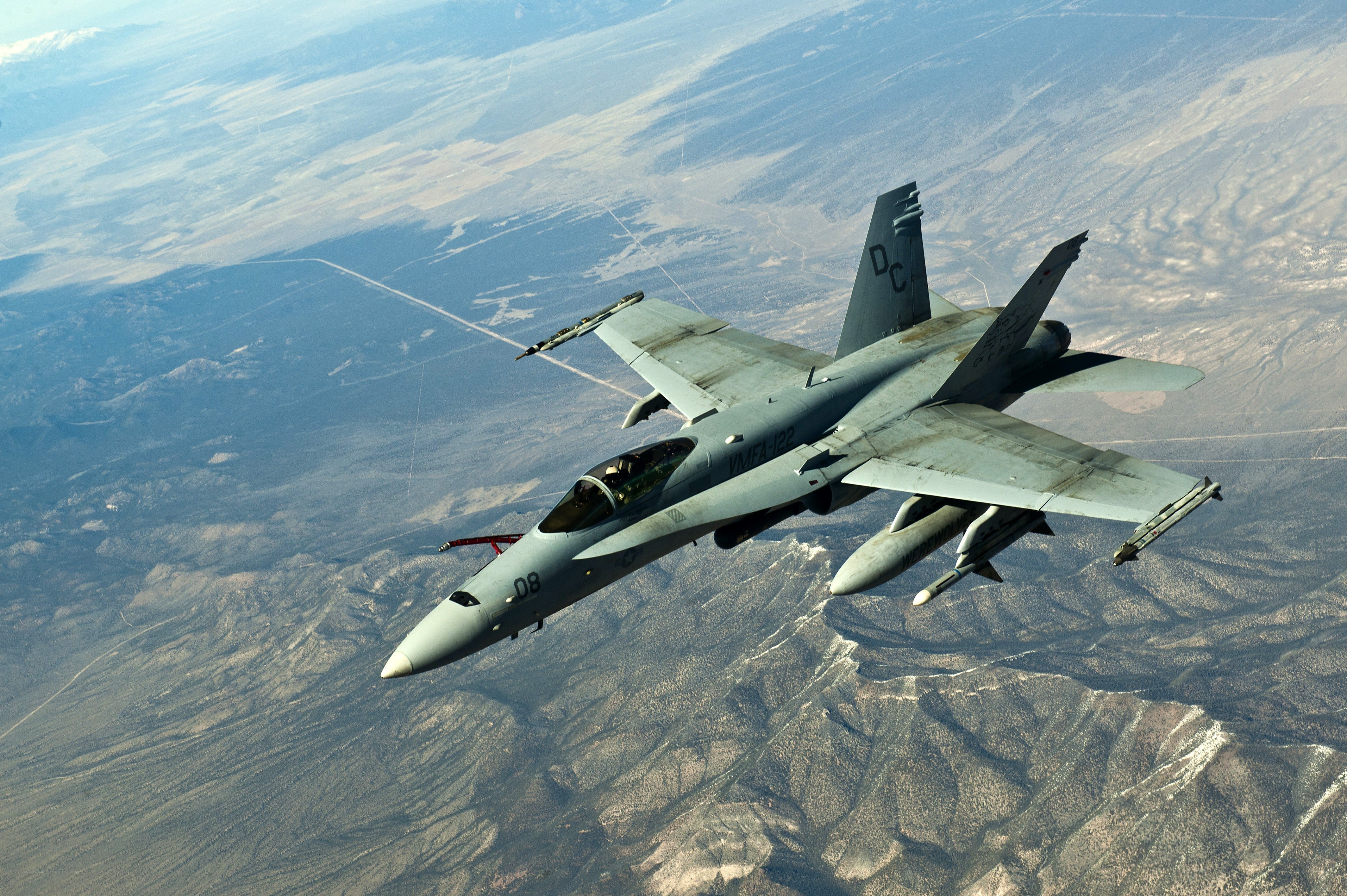 F-18 Hornet in flight