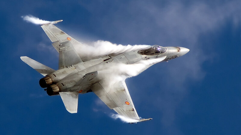 F-18 Hornet in flight