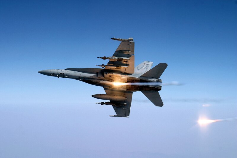 F-18 Hornet in flight