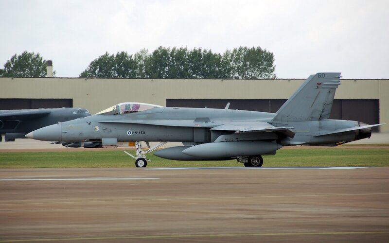 F-18 Hornet on runway