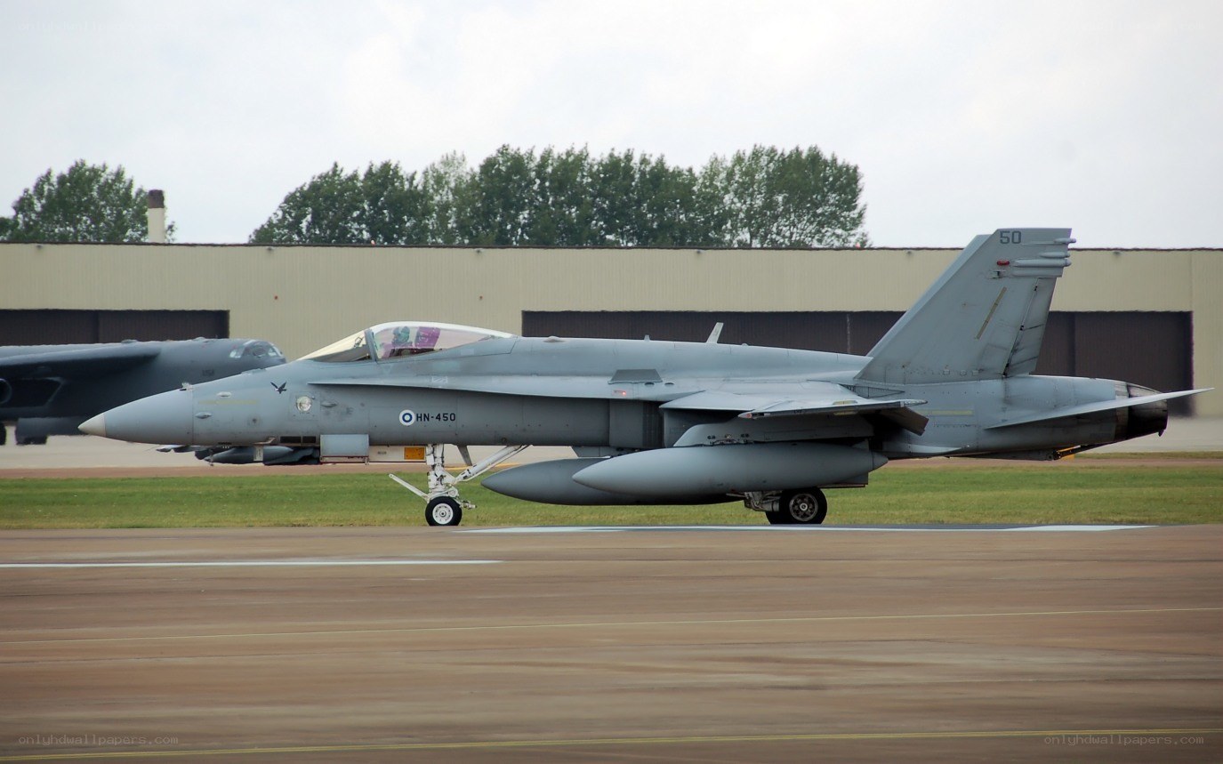 F-18 Hornet on runway