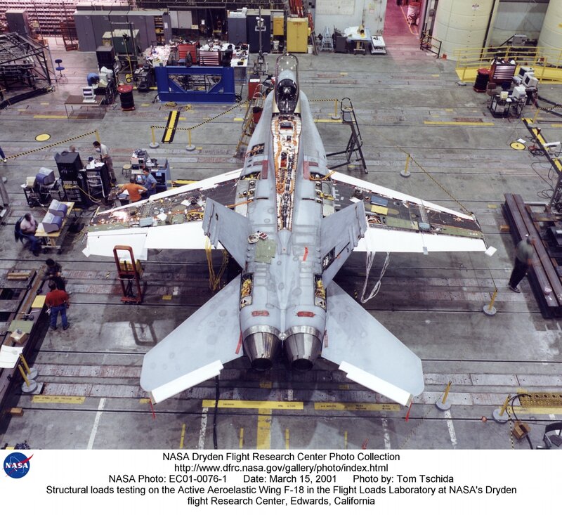 F-18 wing load testing