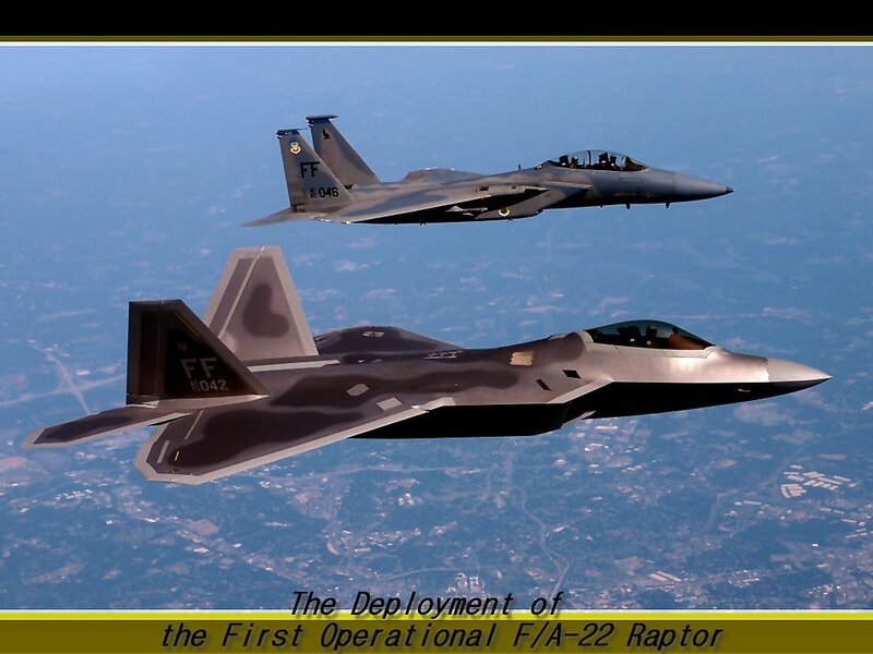 F-22 Raptor and F-15 Fighter Jets