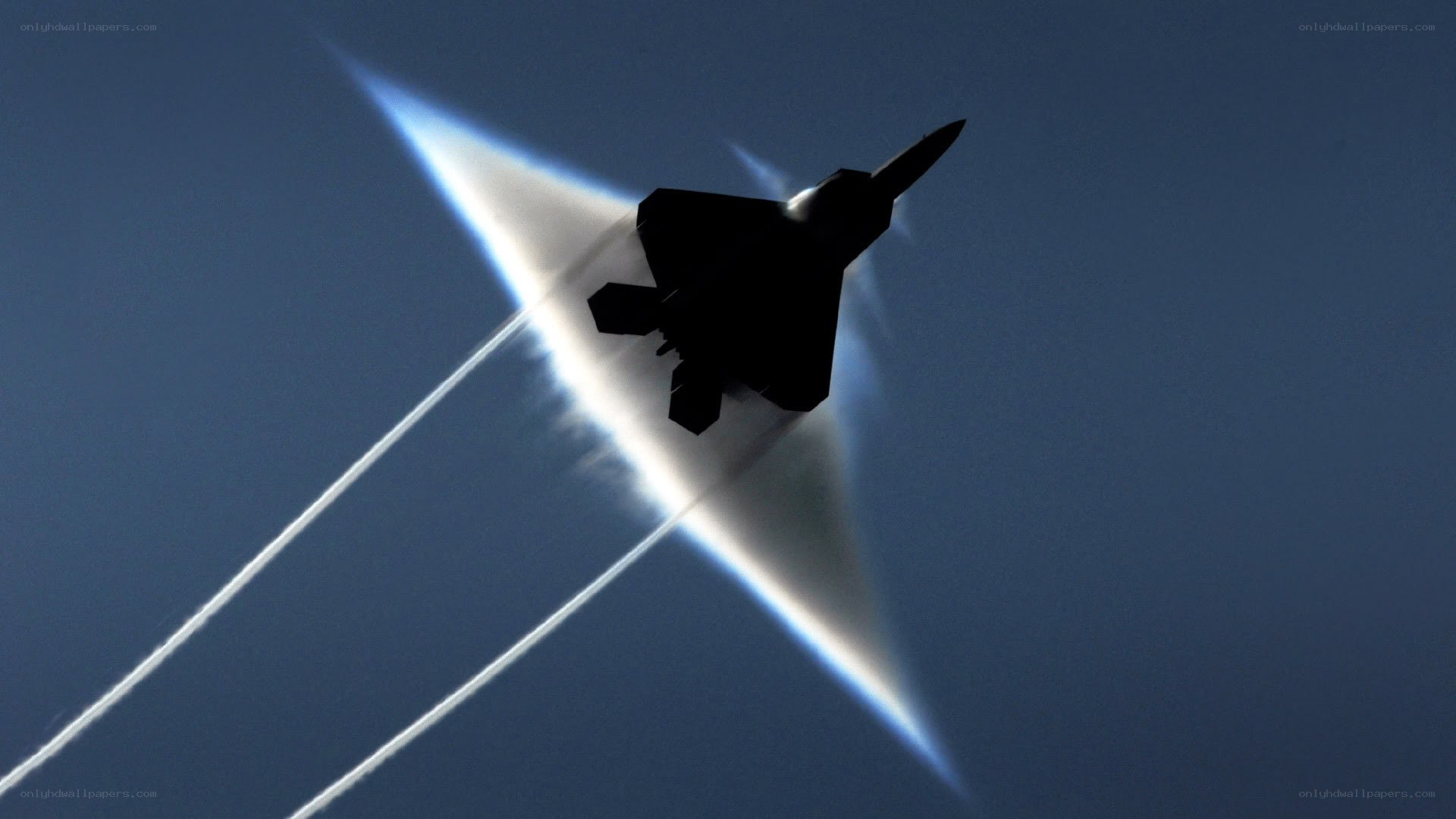 F-22 Raptor breaking sound barrier