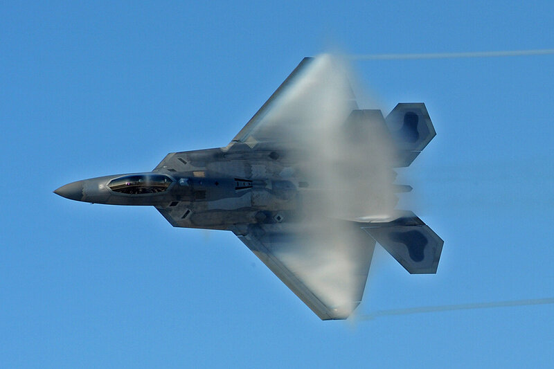 F-22 Raptor breaking the sound barrier
