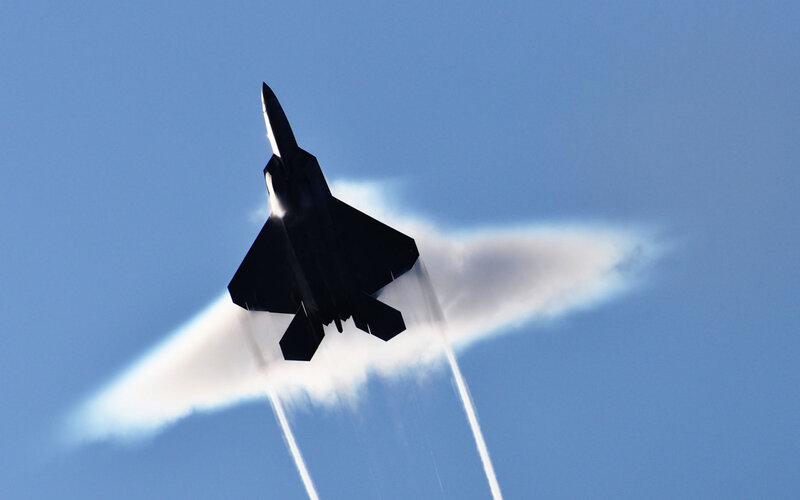 F-22 Raptor breaking the sound barrier