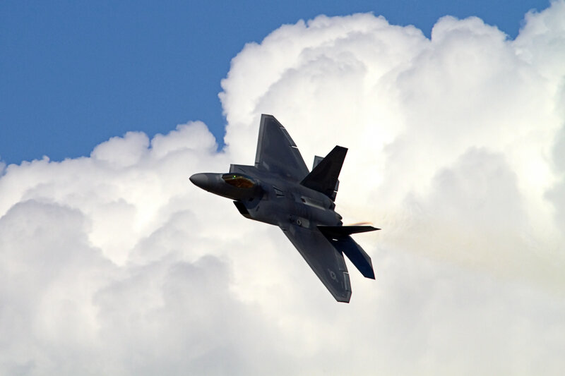 F-22 Raptor Fighter Jet — Blue