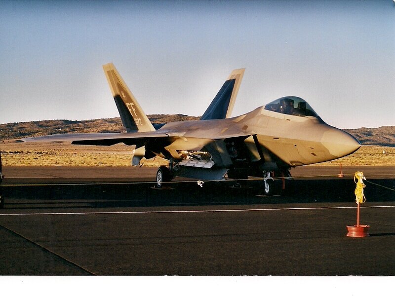 F-22 Raptor Fighter Jet — Gray, Dramatic, Sunset