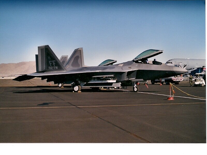 F-22 Raptor Fighter Jet — Gray, Neutral, Afternoon
