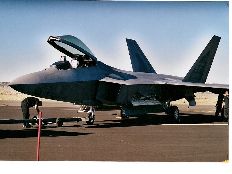 F-22 Raptor Fighter Jet — Gray, Neutral
