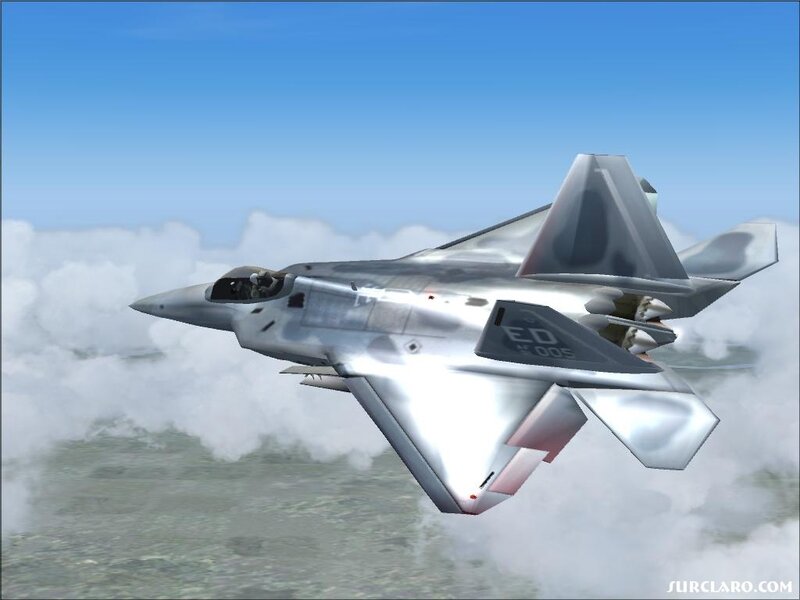 F-22 Raptor Fighter Jet — Gray, Serene, Afternoon