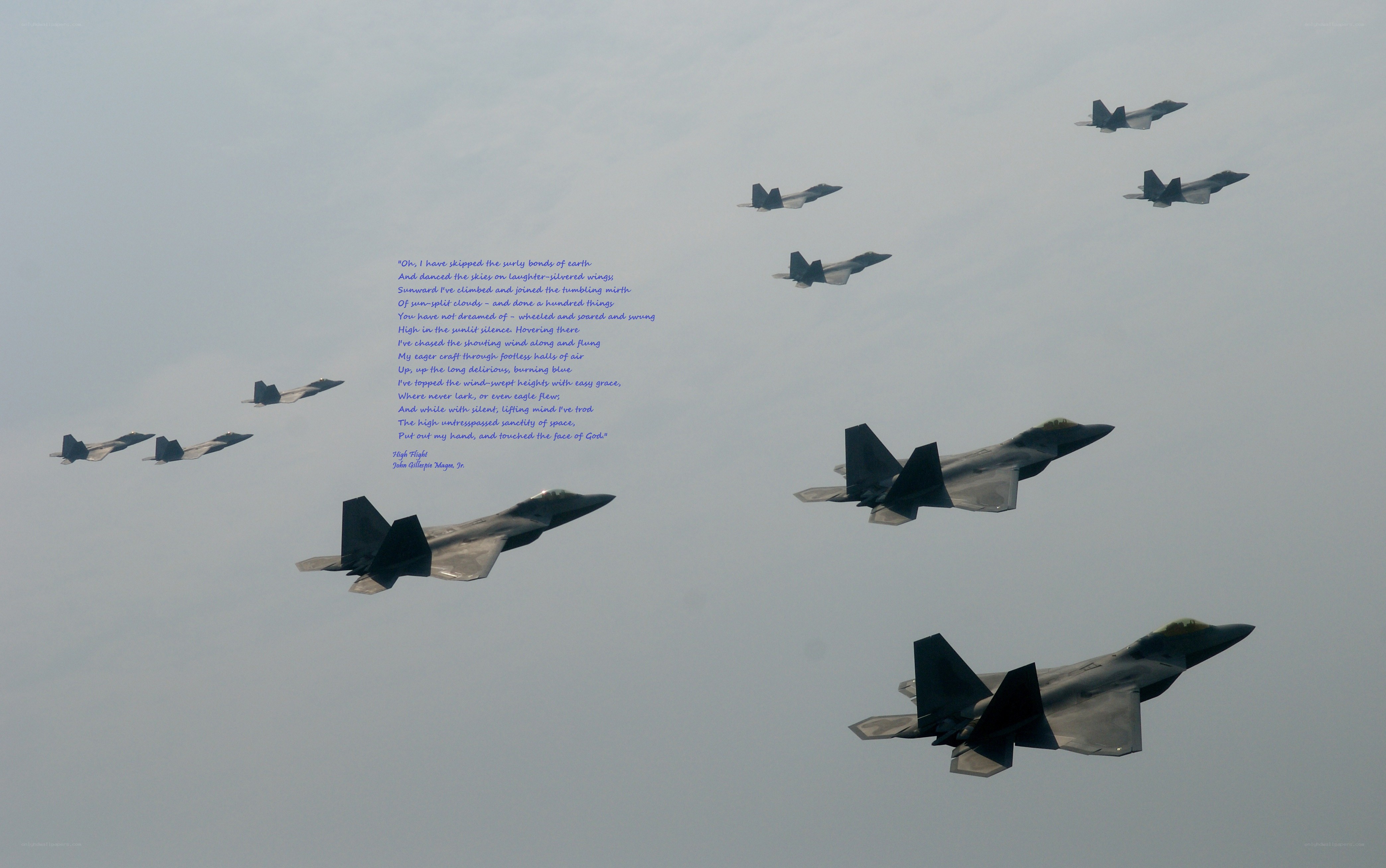 F-22 Raptor formation flight