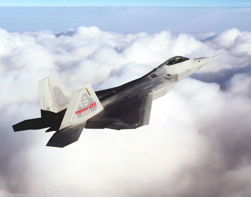 F-22 Raptor in flight
