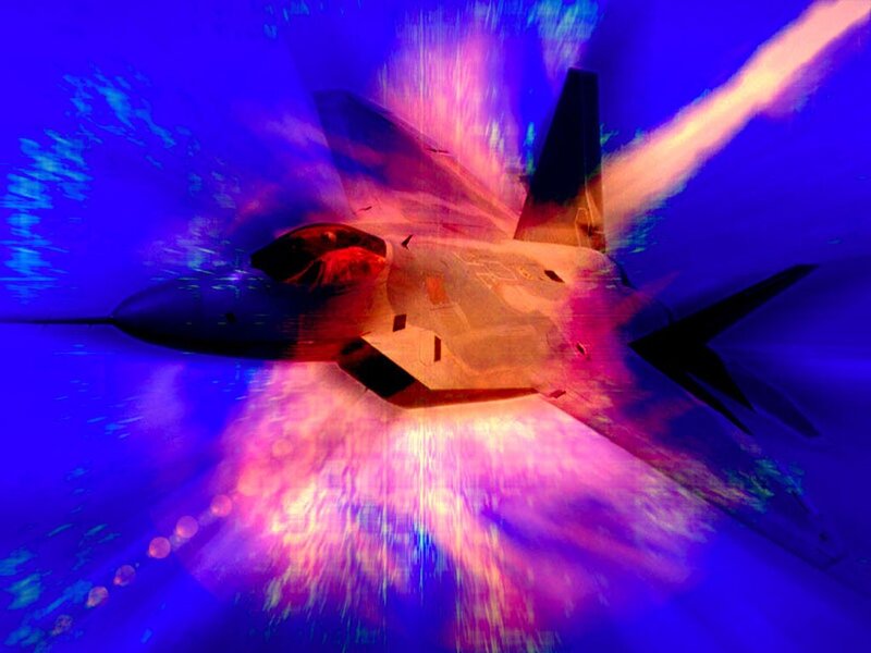 F-22 Raptor in motion