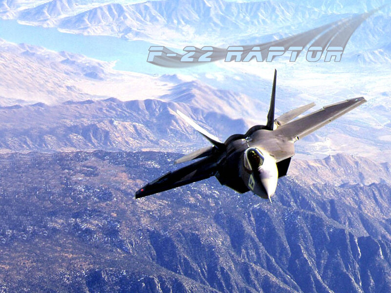 F-22 Raptor Jet — Blue, Dramatic, Photograph