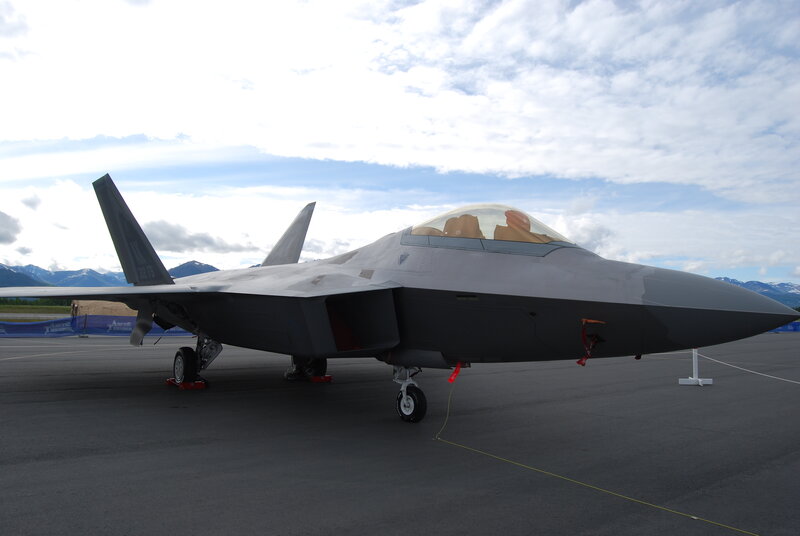 F-22 Raptor on display