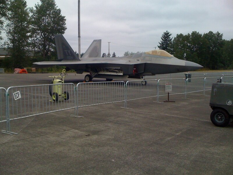 F-22 Raptor on display
