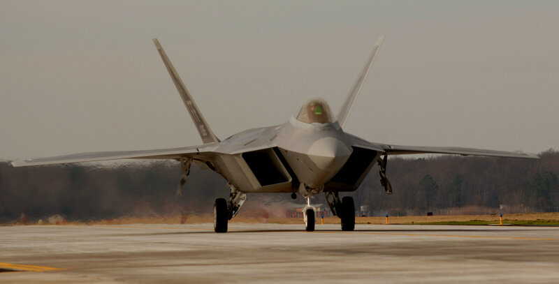 F-22 Raptor on runway