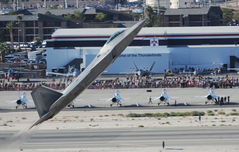 F-22 Raptor taking off