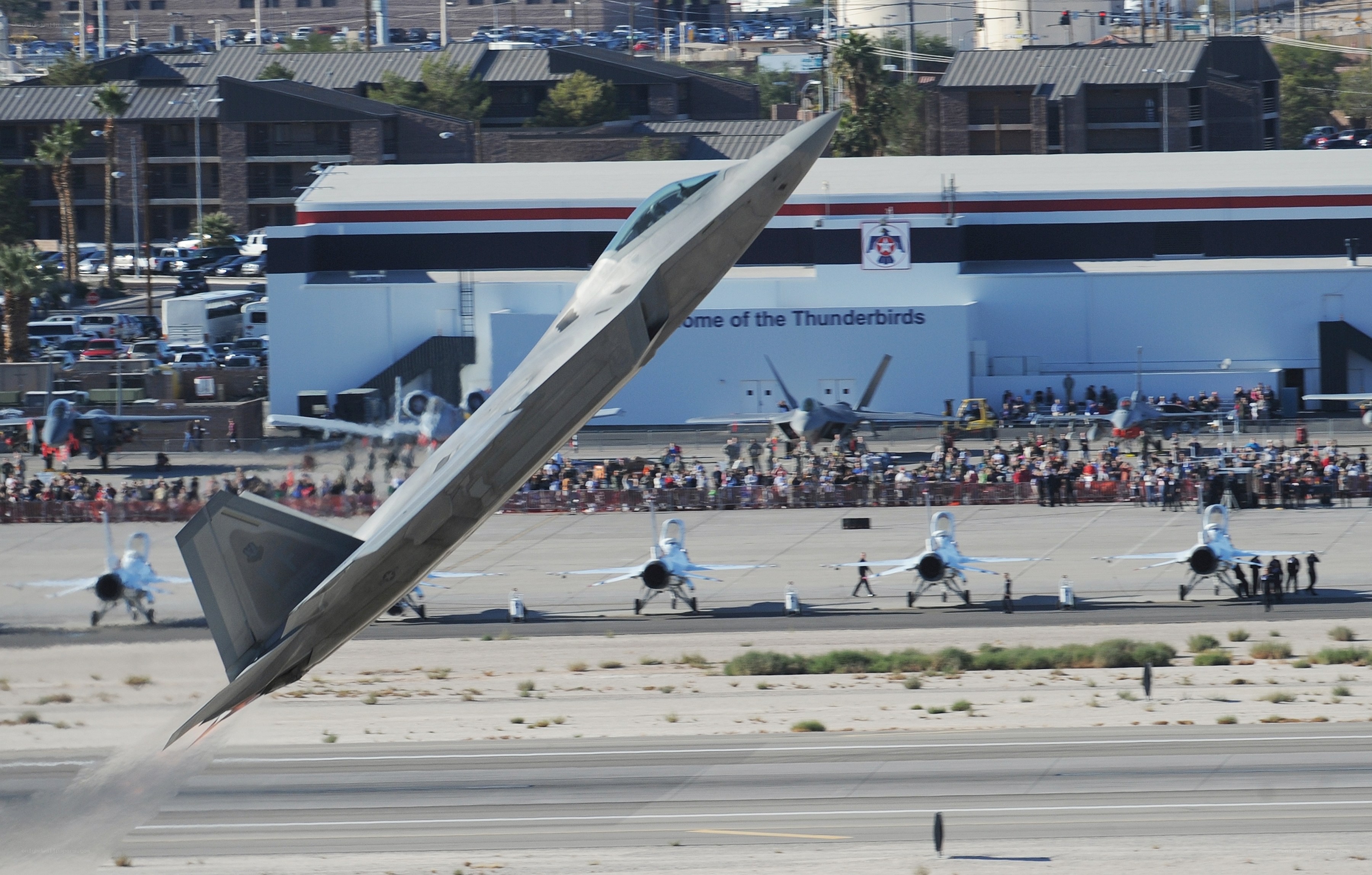 F-22 Raptor taking off