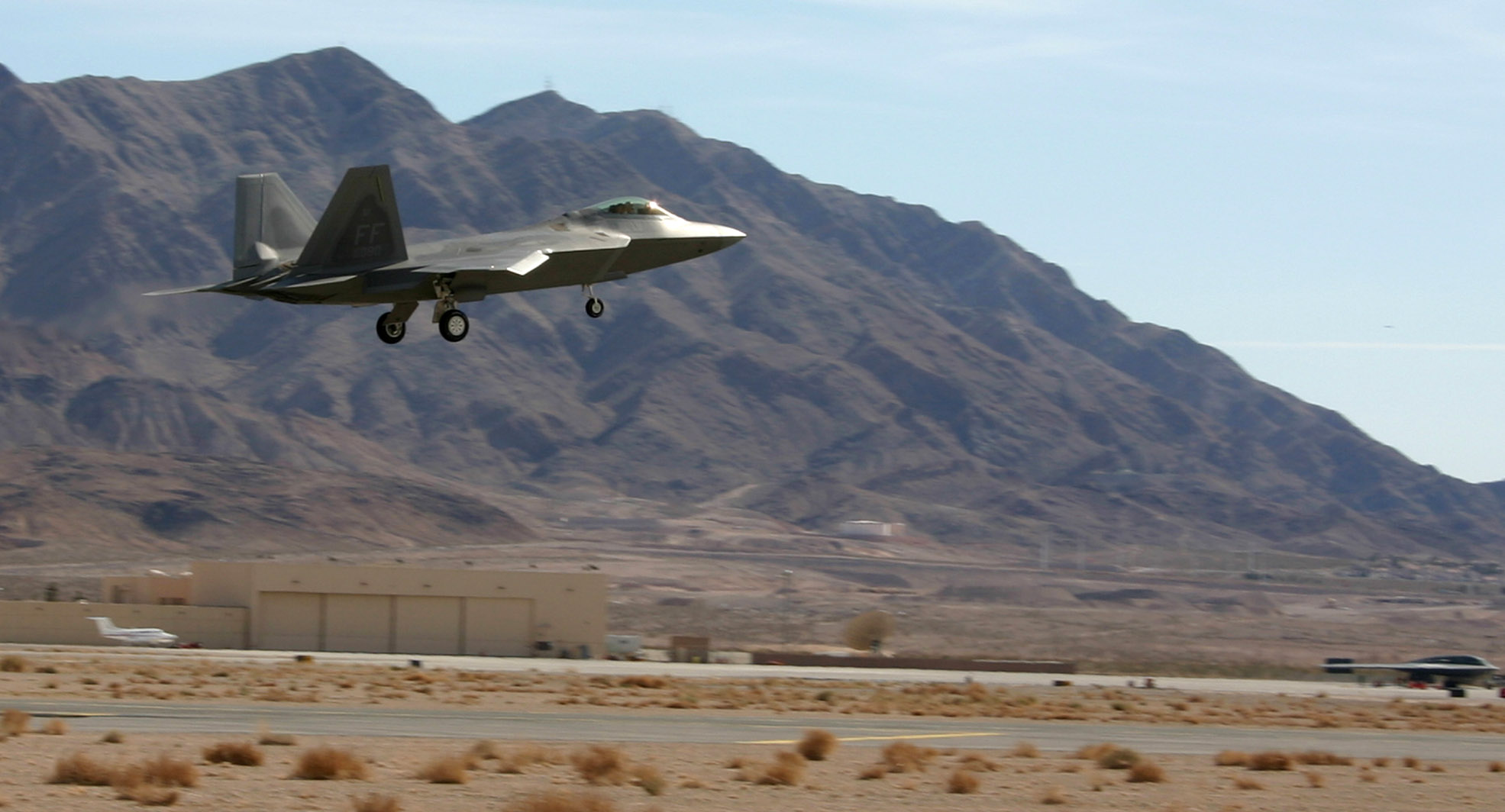 F-22 Raptor taking off