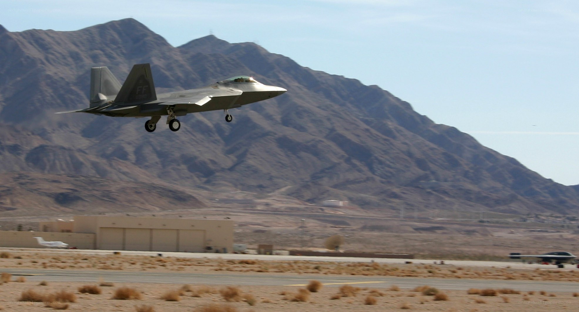 F-22 Raptor taking off